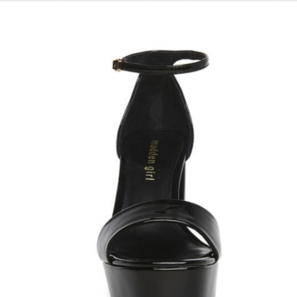 Madden Girl Omega Black Heel Dress Sandals sz 9 - Picture 5 of 7
